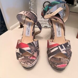 Jimmy Choo Multicolor Wedge Platform